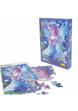 Puzzle 100 Księżniczka z wróżką brokatowe