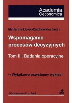 Wspomaganie procesów decyzyjnych Tom II