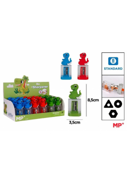 Temperówka z pojemnikiem - dinozaur (24szt)