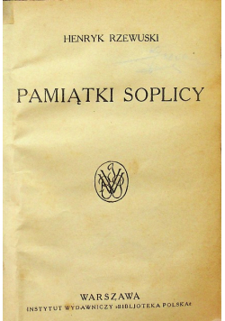 Pamiątki Soplicy 1950 r.