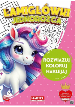 Łamigłówki jednorożca + naklejkami