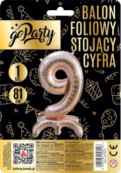 Balon foliowy stojący cyfra 9