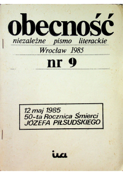 Obecność niezależne pismo literackie nr 9