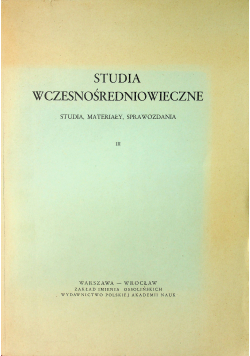 Studia wczesnośredniowieczne tom 3
