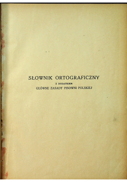 Słownik ortograficzny Języka Polskiego 1927 r