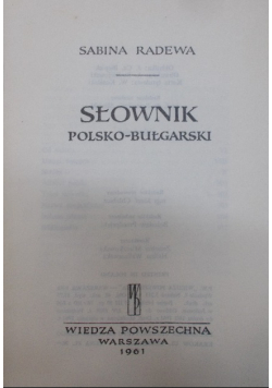 Słownik polsko bułgarski