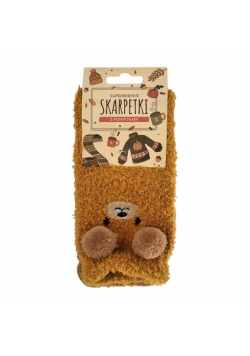 Skarpety z pomponami pomarańczowe