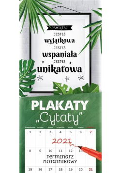 Kalendarz 2021 Ścienny notatnikowy ARTSEZON