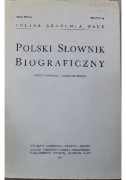 Polski słownik biograficzny tom XXII/4 zeszyt 95