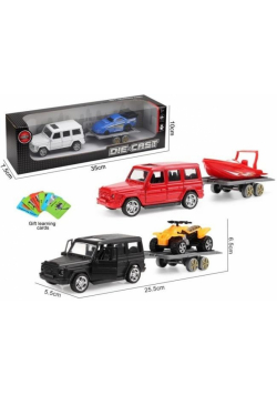 Auto metal z przyczepą otwierane drzwi, karty MIX
