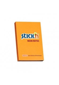 Notes samoprzylepny 76x51mm neon pomarańczowy