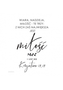 Podstawka korkowa - Wiara nadzieja miłość