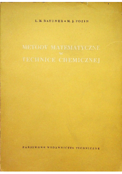 Metody matematyczne w technice chemicznej