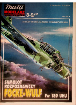 Mały modelarz Nr 8 i 9 / 98 Samolot rozpoznawczy Focke  - Wulf