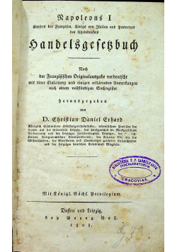 Napoleons I Handelsgesetzbuch 1808 r.