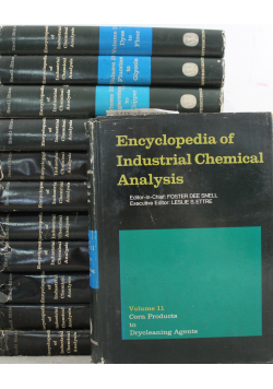 Encyclopedia of Industrial  Chemical analysis 12 tomów