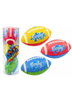 Zestaw 3 piankowych piłek do rugby 3 kolory