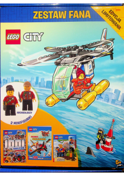 Zestaw fana Lego City 3 książki plus 2 minifigurki archeolodzy