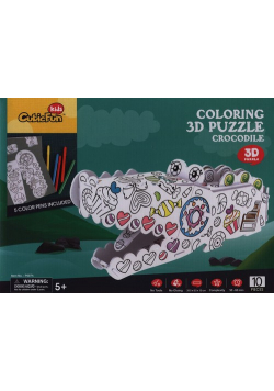 Puzzle 3D Smok do kolorowania