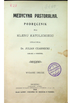 Medycyna pastoralna 1910 r