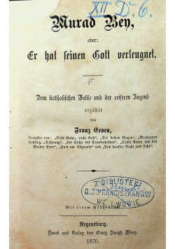 Murad Ben oder er hat seinen gott verleugnet 1870 r