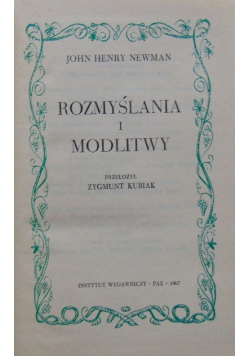Rozmyślania i modlitwy