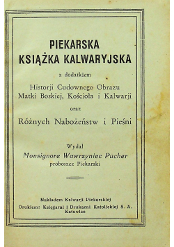 Piekarska książka kalwaryjska