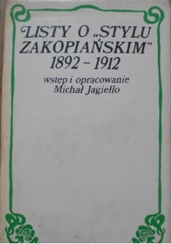 Listy o stylu zakopiańskim 1892 - 1912
