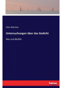 Untersuchungen über das Gedicht