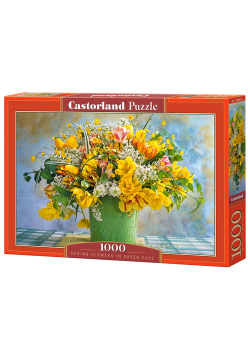 Puzzle 1000 Spring Flowers in Green Vase