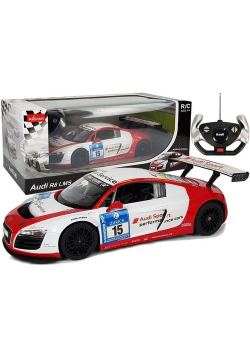 Auto R/C Audi R8 LMS Rastar 1:14 Biało Czerwone
