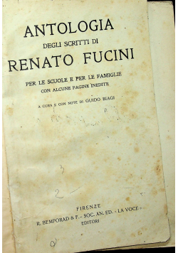 Antologia degli scritti di Renato Fucini 1923 r.