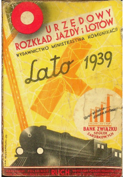 Urzędowy rozkład jazdy i lotów Lato 1939 r.