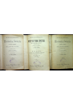 Wstęp do Pisma Świętego / Historya Święta II Tomy 1903 r