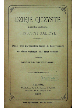 Dzieje ojczyste / Dzieje Polski w zarysie 1879 r.