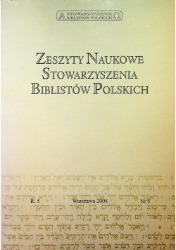 Zeszyty Naukowe Stowarzyszenia Biblistów Polskich nr 5