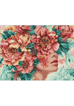 Diamentowa mozaika - Romantyzm kwiatów 30x40cm