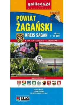 Plan miasta - Żagań/ Powiat Żagański 1:12 000