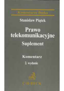 Prawo telekomunikacyjne. Suplement