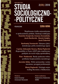 Studia Socjologiczno-Polityczne... nr 2(09)/2018