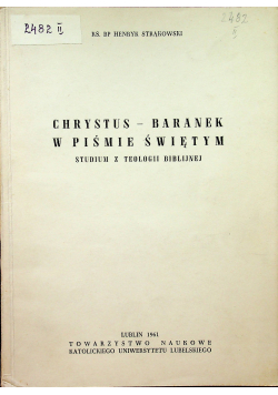 Chrystus Baranek w Piśmie Świętym