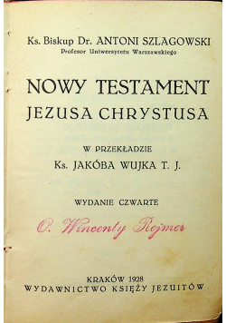 Nowy Testament 1928 r.