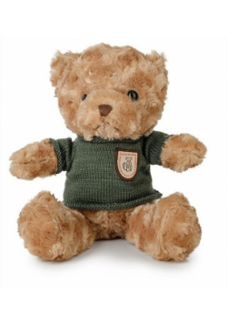 Miś kudłaty 22cm w sweterku zielony