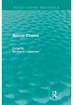 Social Choice (Routledge Revivals)
