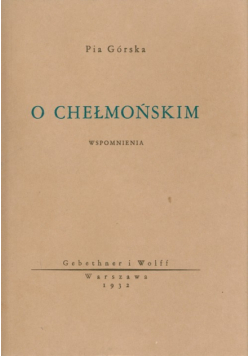 O Chełmońskim. Wspomnienia