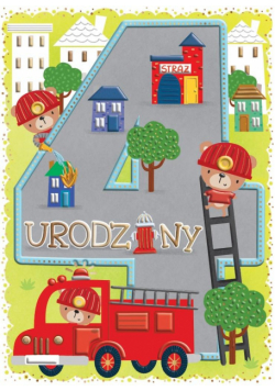 Karnet B6 Straż pożarna 4 Urodziny