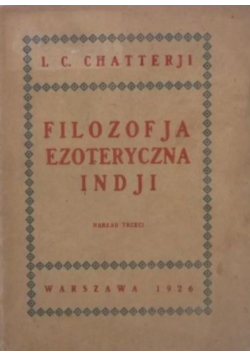 Filozofja ezoteryczna Indji 1926 r