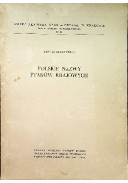 Polskie nazwy ptaków krajowych