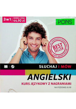 Słuchaj i mów Angielski Kurs językowy z nagraniami Pakiet 3w1