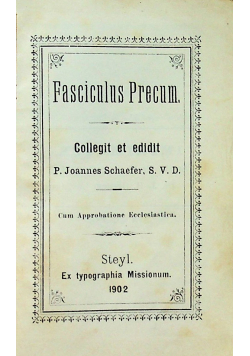 Fasciculus Precum 1902 r.